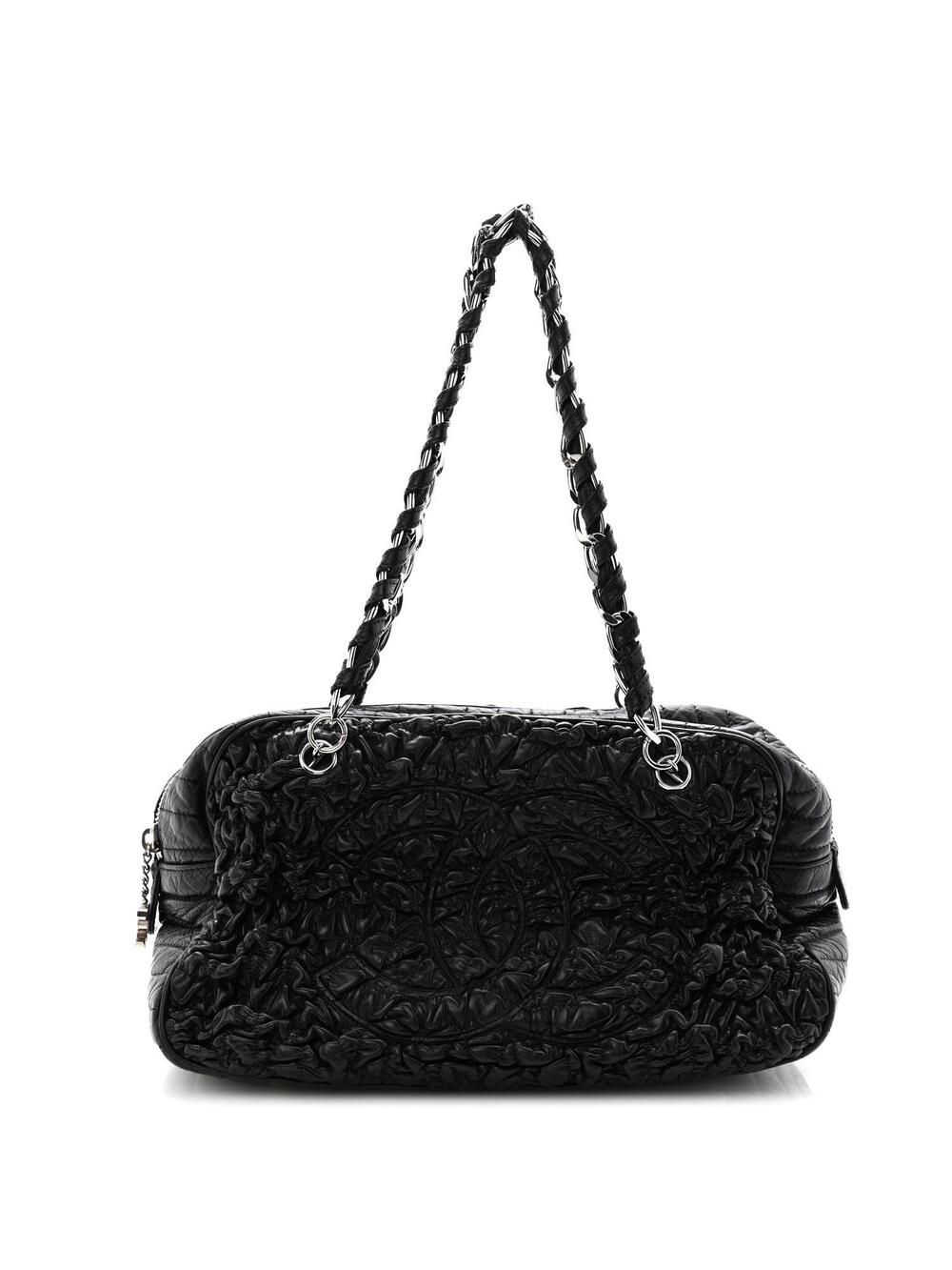 Chanel Lambskin Astrakhan Bowler Black #307057C13B